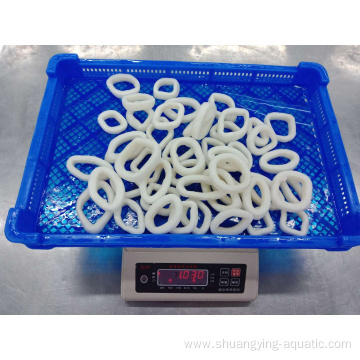 Frozen Todarodes Pacificus Squid Rings In Chemical Treated